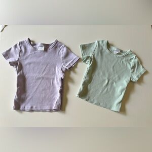 Zara Girls Crop tops with heart cut outs size 11/12 (fits like 10)